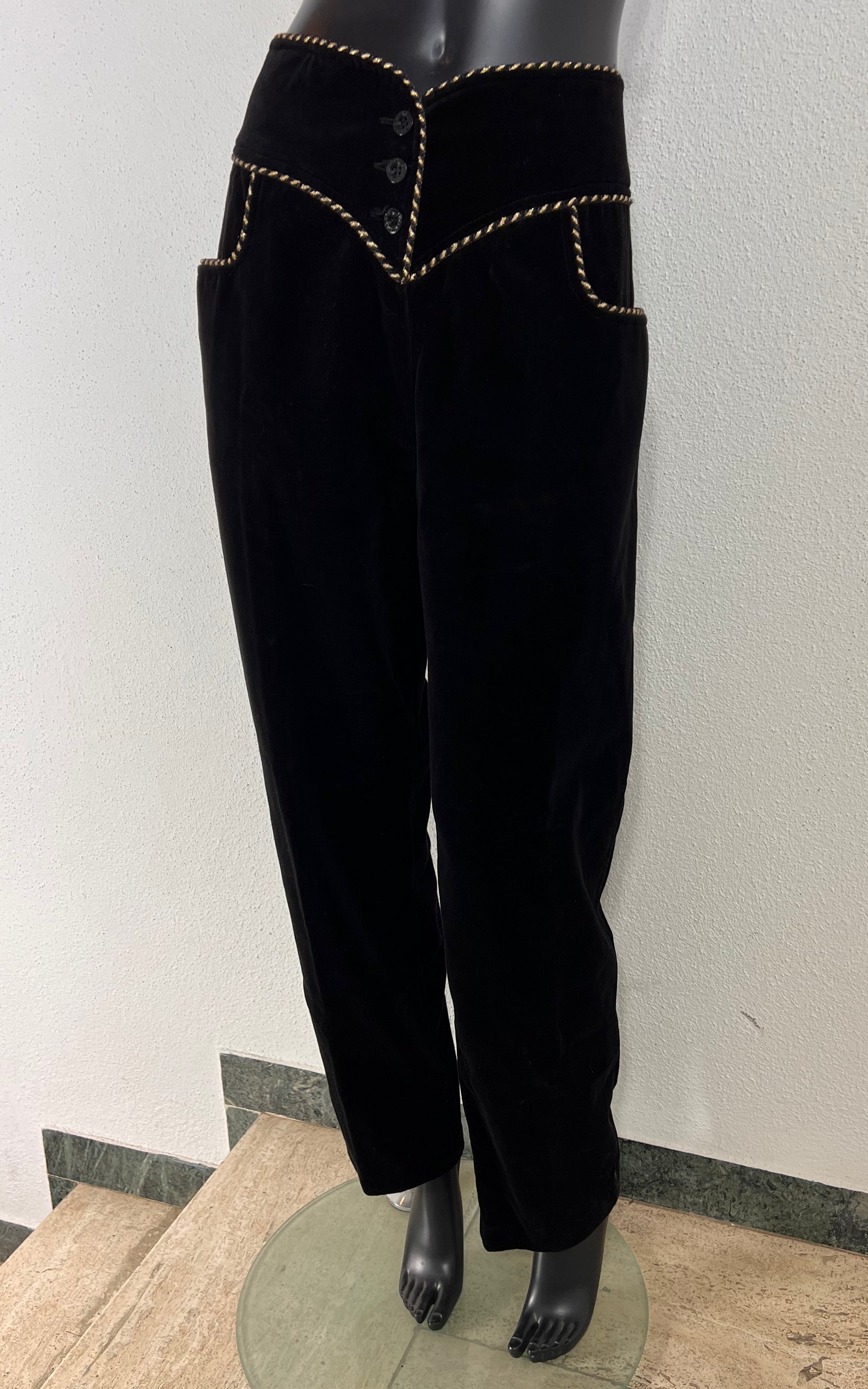 Vintage Yves Saint Laurent Co Wear Velvet Pants 44