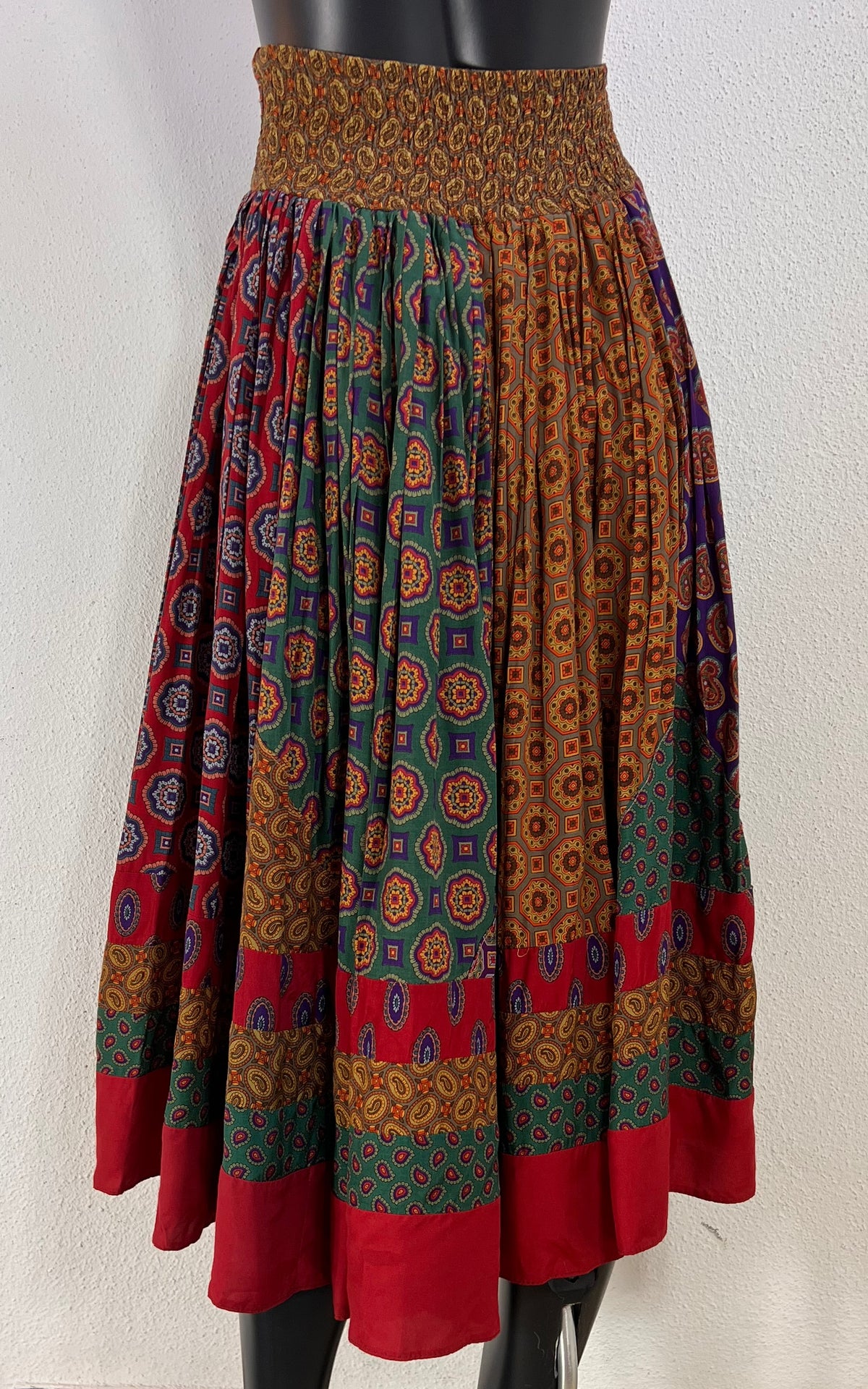 Vintage Nadir Paisley Scarf Print Viscose Skirt