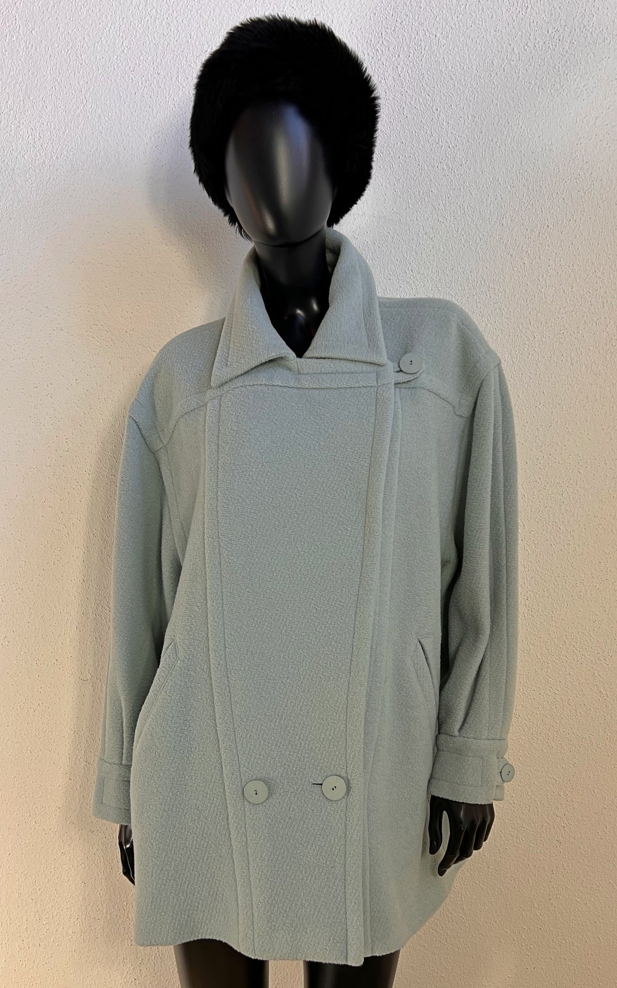 Vintage Escada by Margaretha Ley Alpaca &Wool Coat in Pale Mint