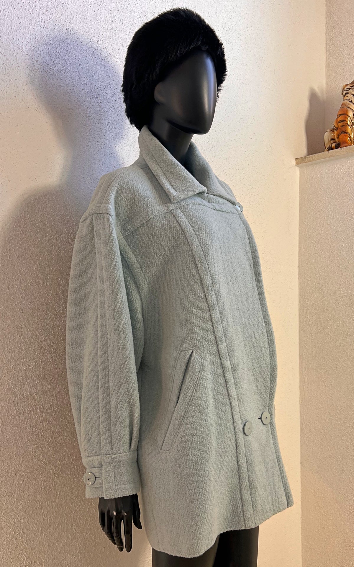 Vintage Escada by Margaretha Ley Alpaca &Wool Coat in Pale Mint