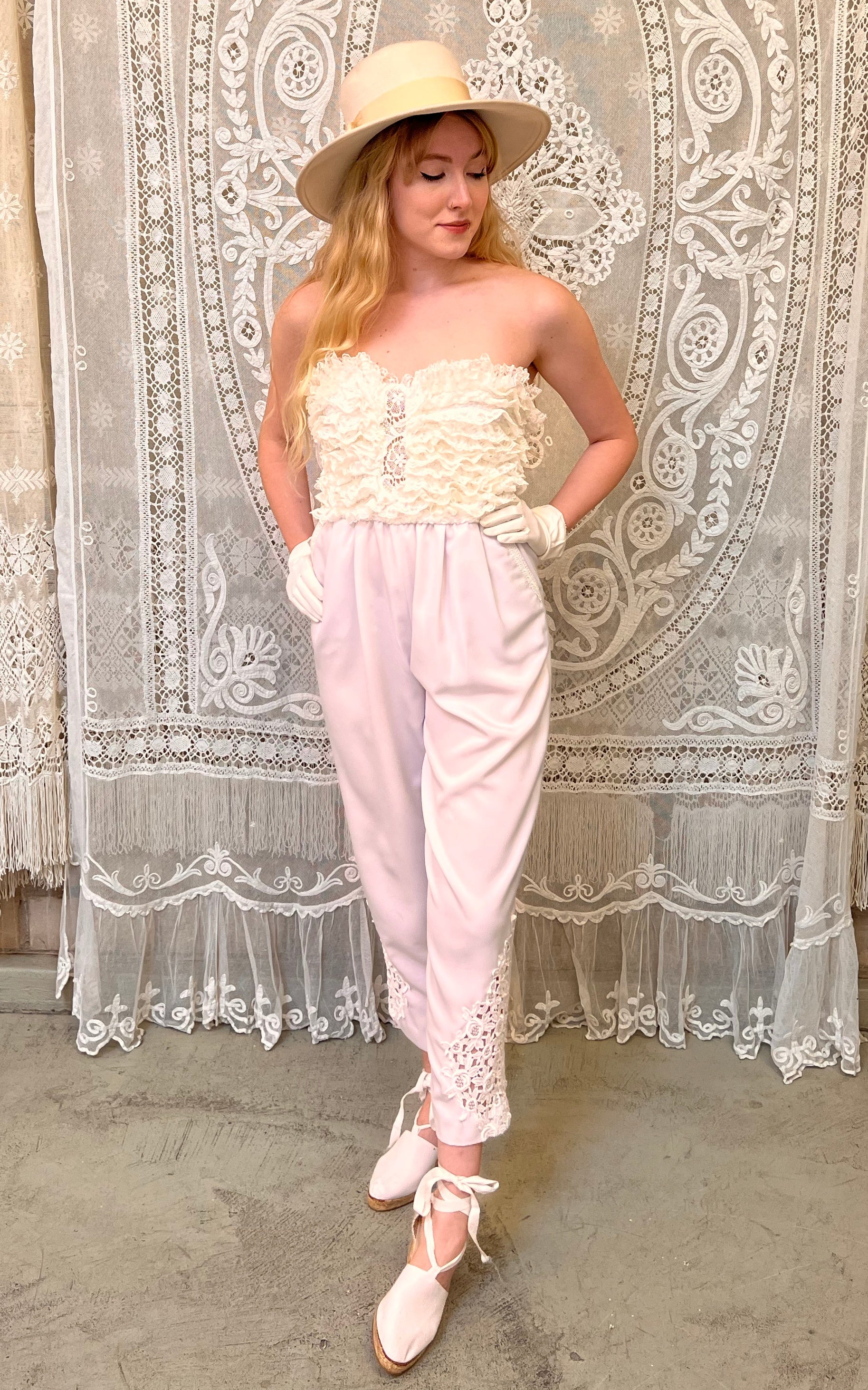 Tuta da sposa vintage anni '80
