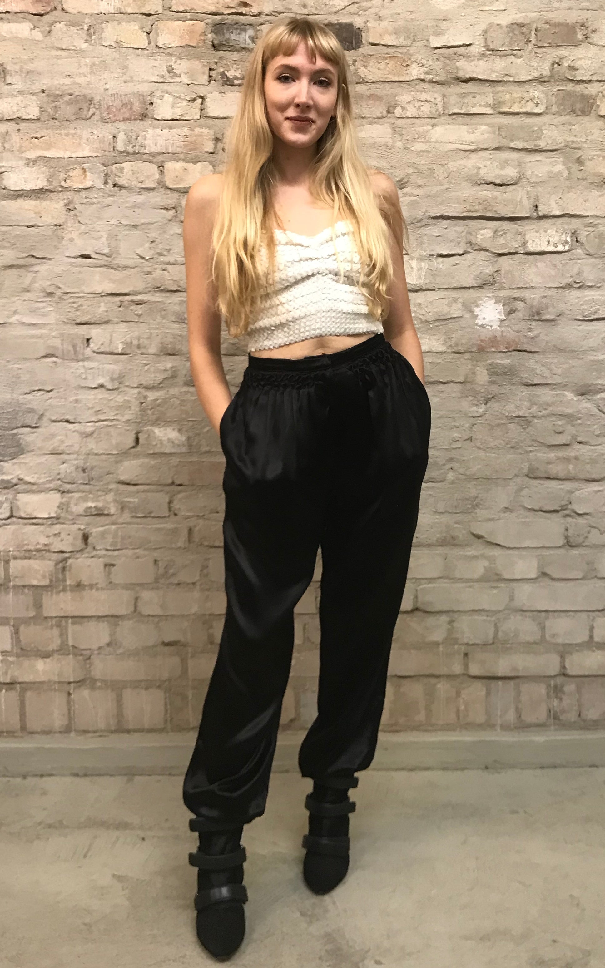 Pantaloni harem in seta vintage