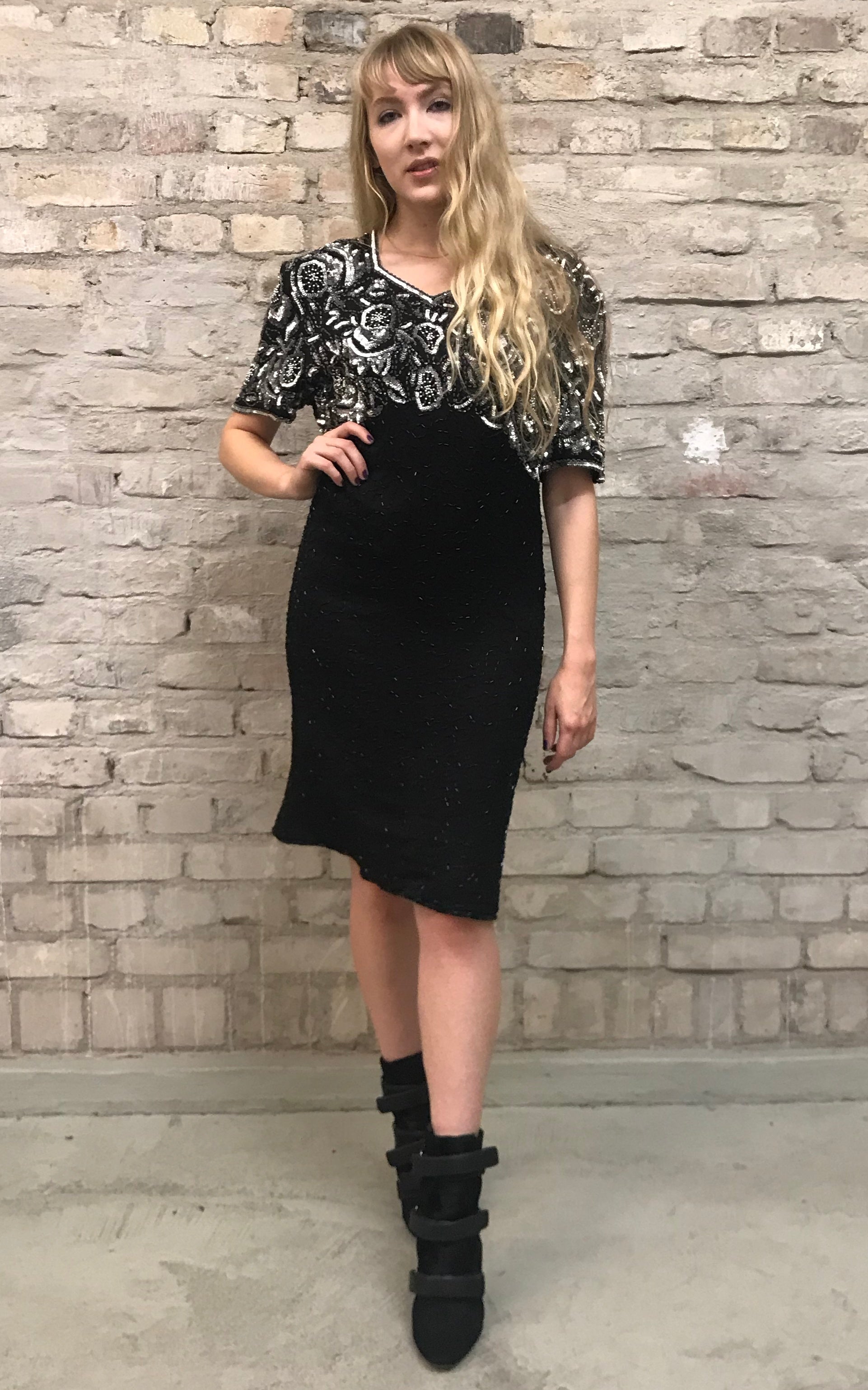 Abito vintage con paillettes